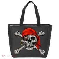 Jolly Roger Pirate Skull & Crossbones Halloween Tote Bag thumb 0