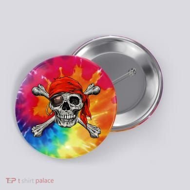 Jolly Roger Pirate Skull & Crossbones Halloween Button
