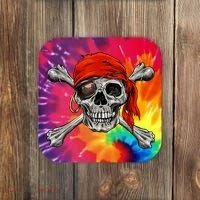 Jolly Roger Pirate Skull & Crossbones Halloween Coaster thumb 0