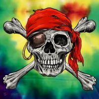 Jolly Roger Pirate Skull & Crossbones Halloween Mousepad thumb 1