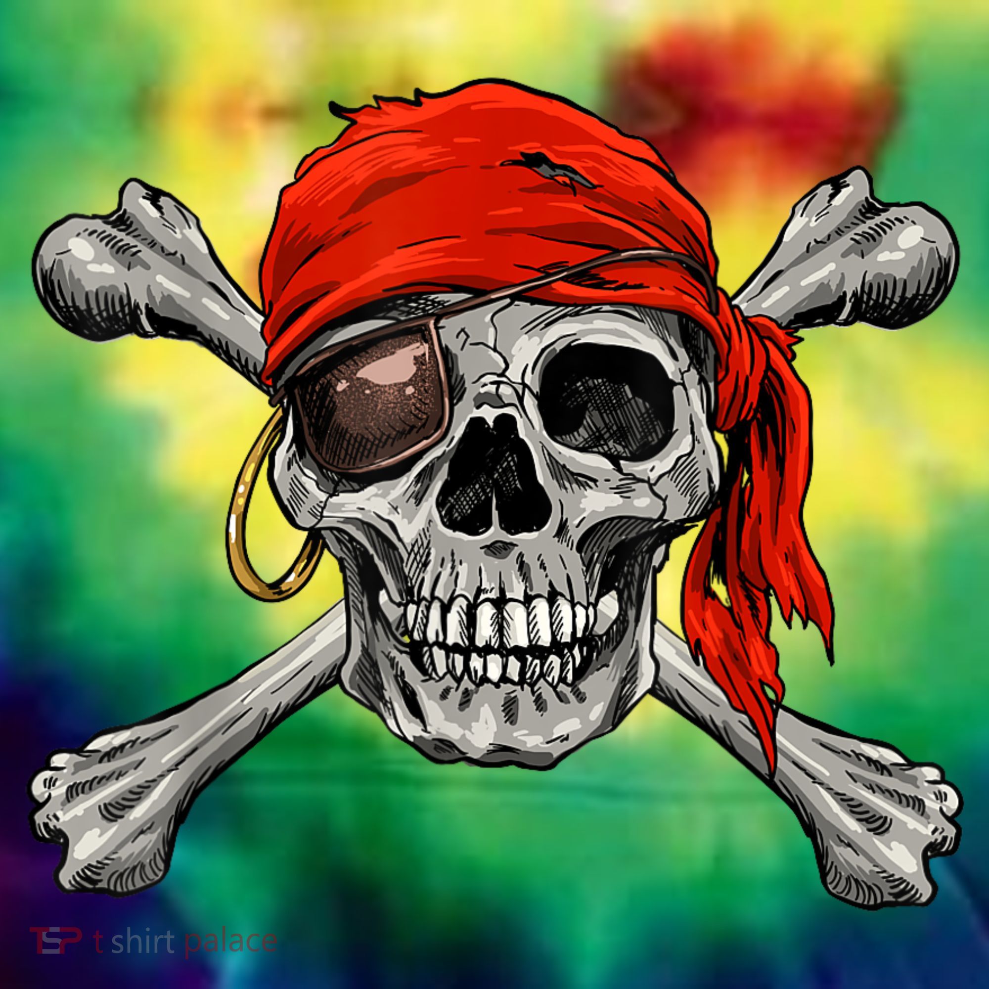 Jolly Roger Pirate Skull & Crossbones Halloween Mousepad
