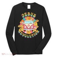 Jesus - Revolution People Retro Van Bus Christian Faith Long Sleeve Shirt thumb 0
