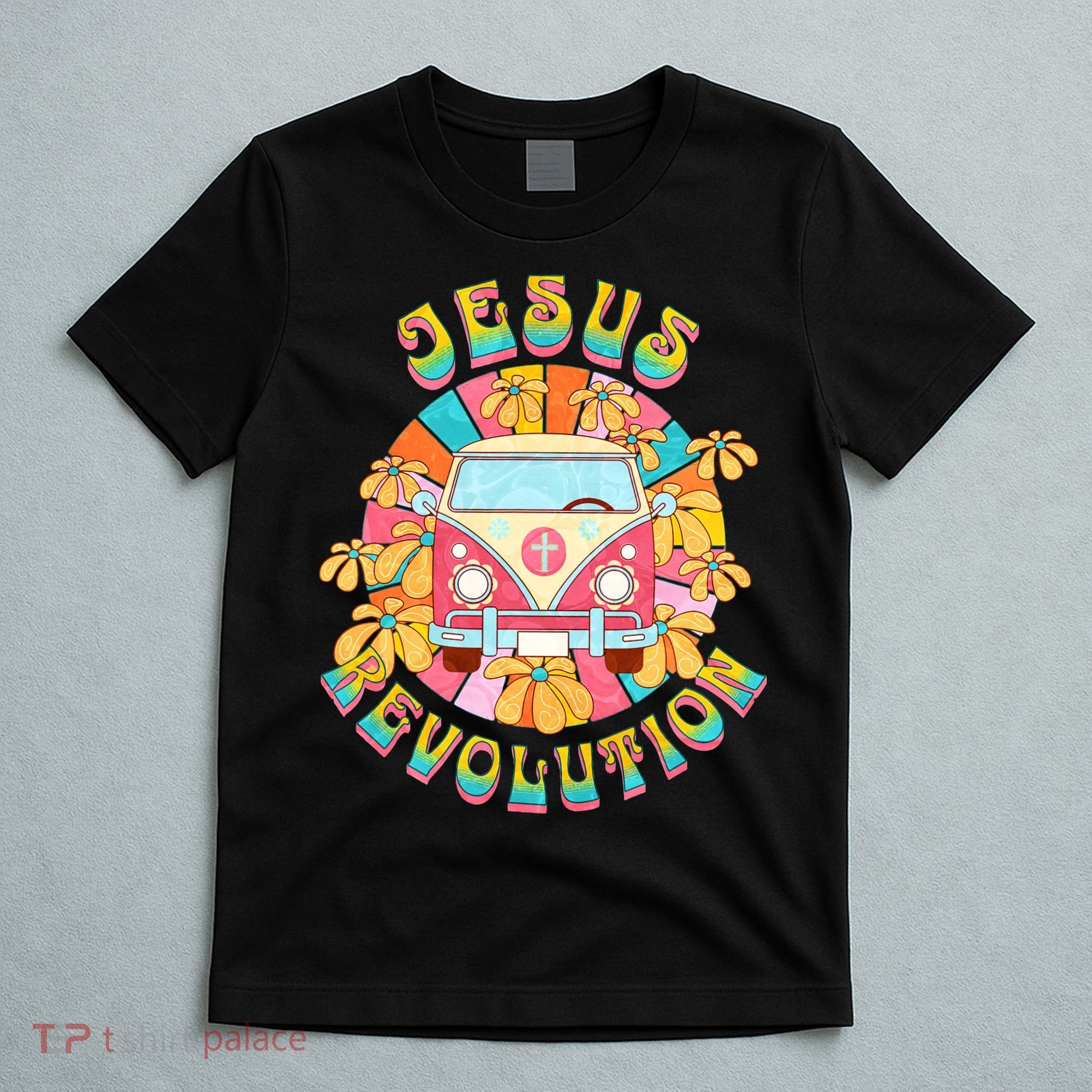 Jesus - Revolution People Retro Van Bus Christian Faith T-Shirt