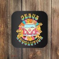 Jesus - Revolution People Retro Van Bus Christian Faith Coaster thumb 0