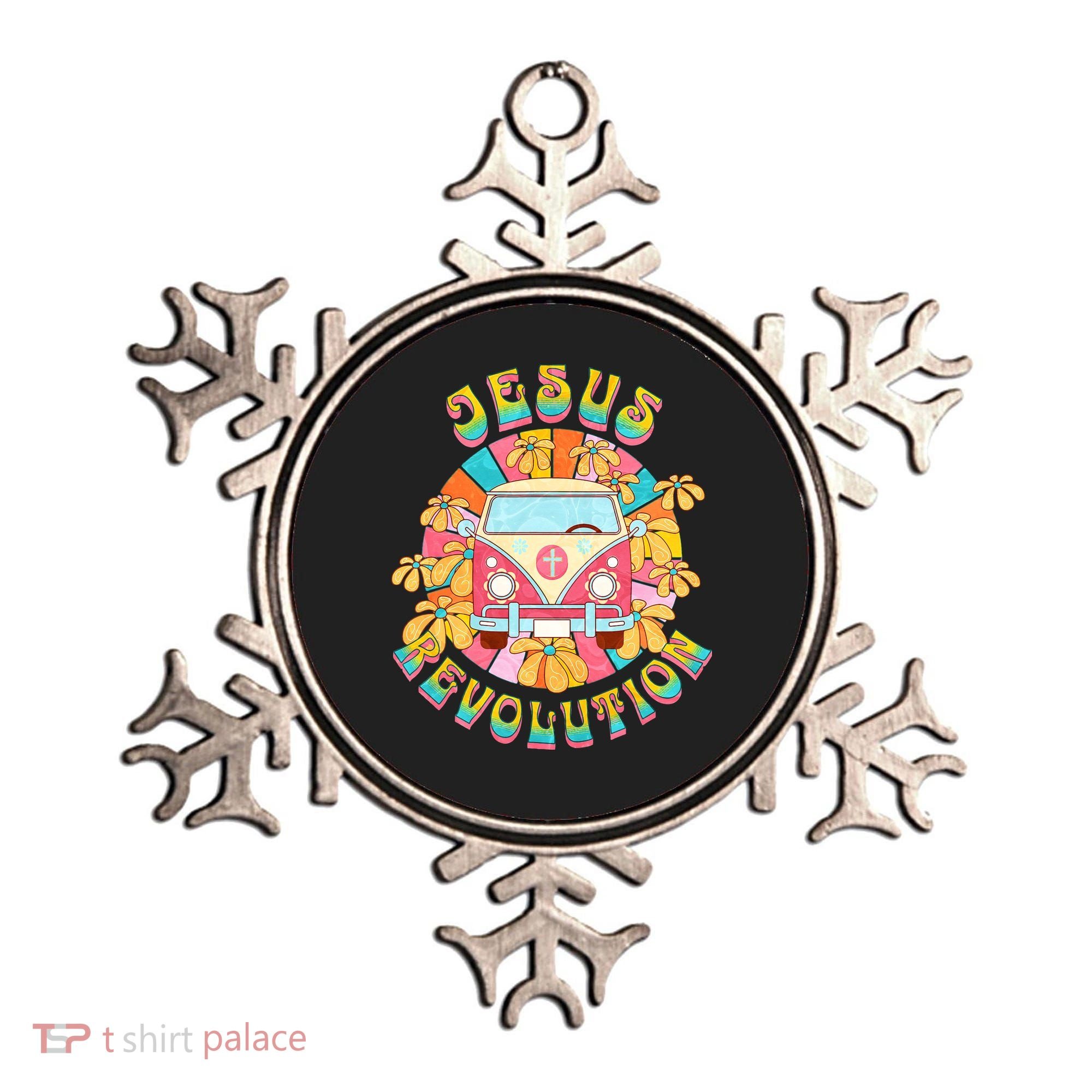 Jesus - Revolution People Retro Van Bus Christian Faith Ornament