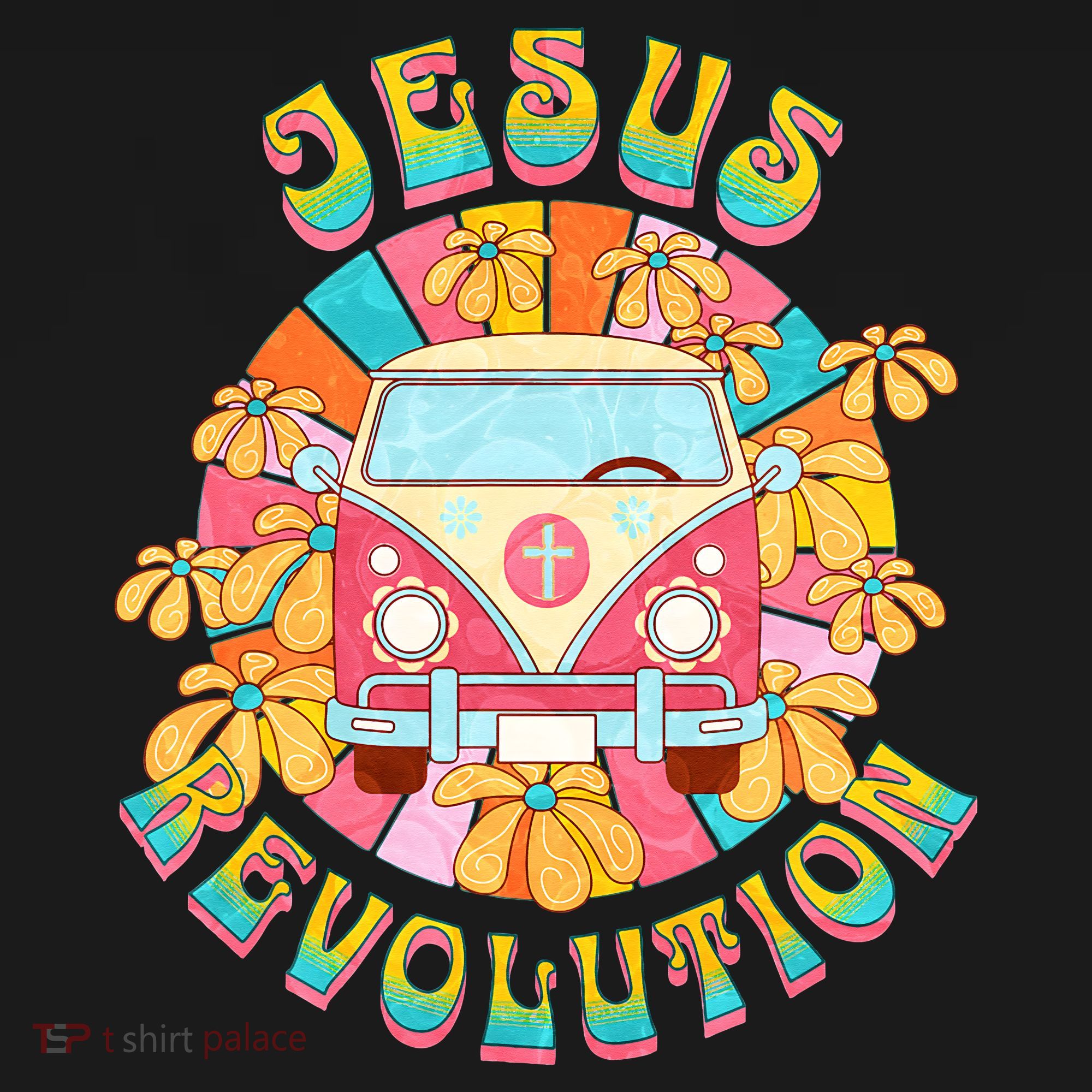 Jesus - Revolution People Retro Van Bus Christian Faith Women's Tank Top