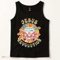 Jesus - Revolution People Retro Van Bus Christian Faith Tank Top thumb 2