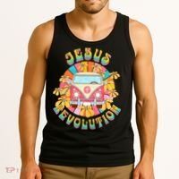 Jesus - Revolution People Retro Van Bus Christian Faith Tank Top thumb 3