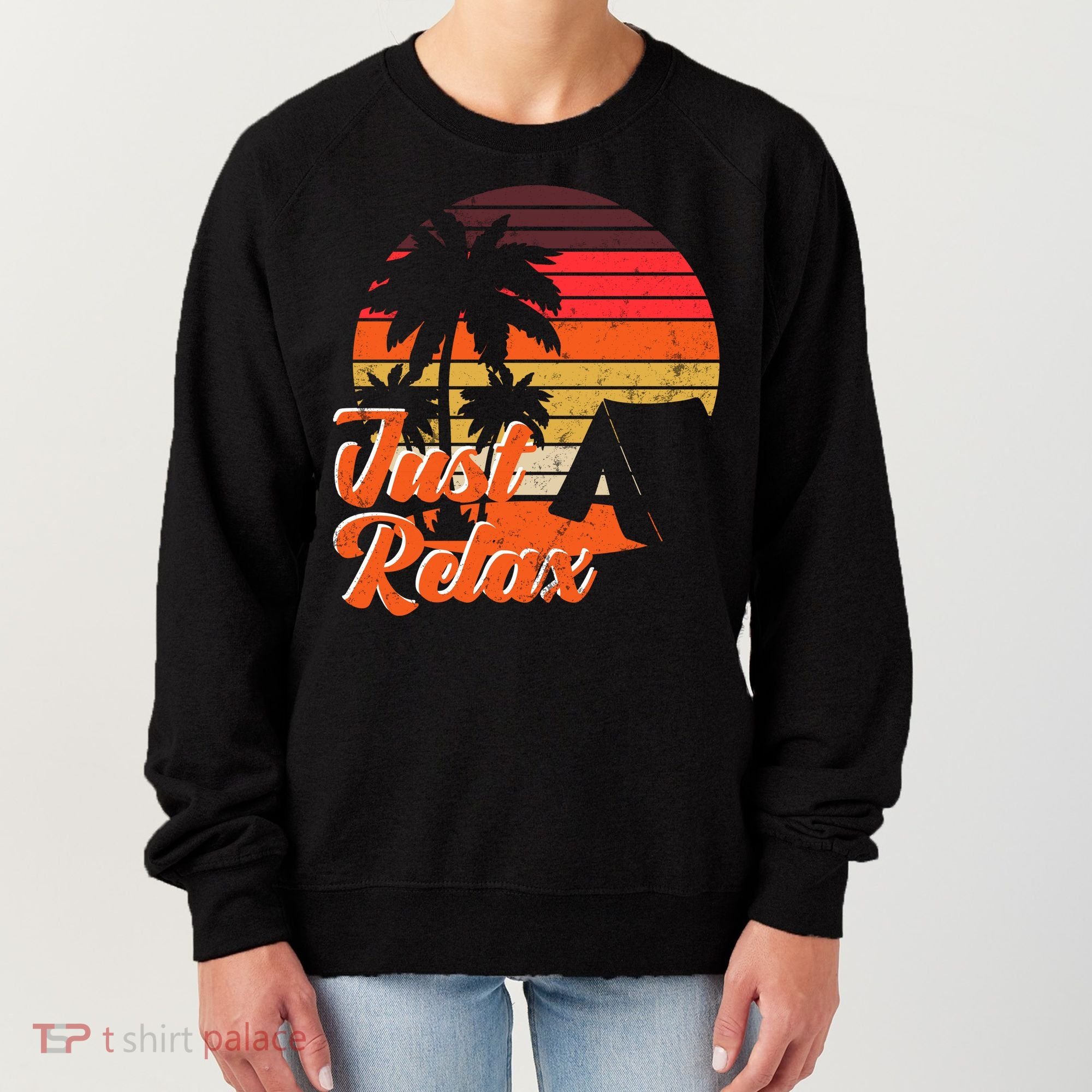 Just Relax Retro Sunset Vacation Women's Sweatshirt