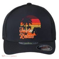 Just Relax Retro Sunset Vacation Flexfit Unipanel Trucker Cap thumb 0