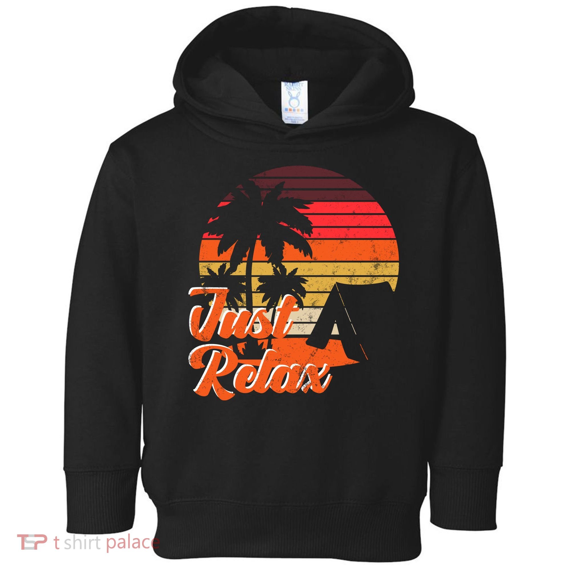 Just Relax Retro Sunset Vacation Toddler Hoodie