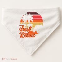 Just Relax Retro Sunset Vacation USA-Made Doggie Bandana thumb 0