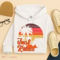 Just Relax Retro Sunset Vacation Hoodie thumb 4