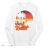 Just Relax Retro Sunset Vacation Long Sleeve Shirt thumb 0
