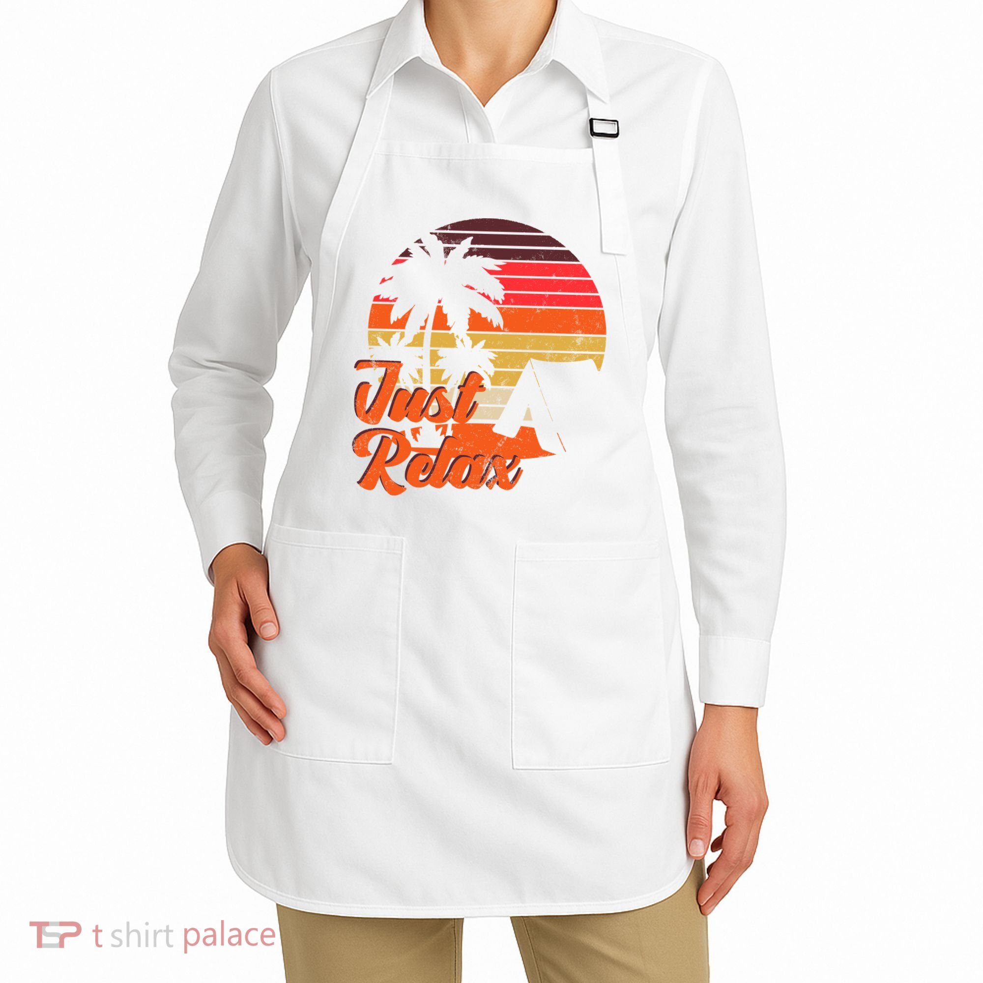 Just Relax Retro Sunset Vacation Apron