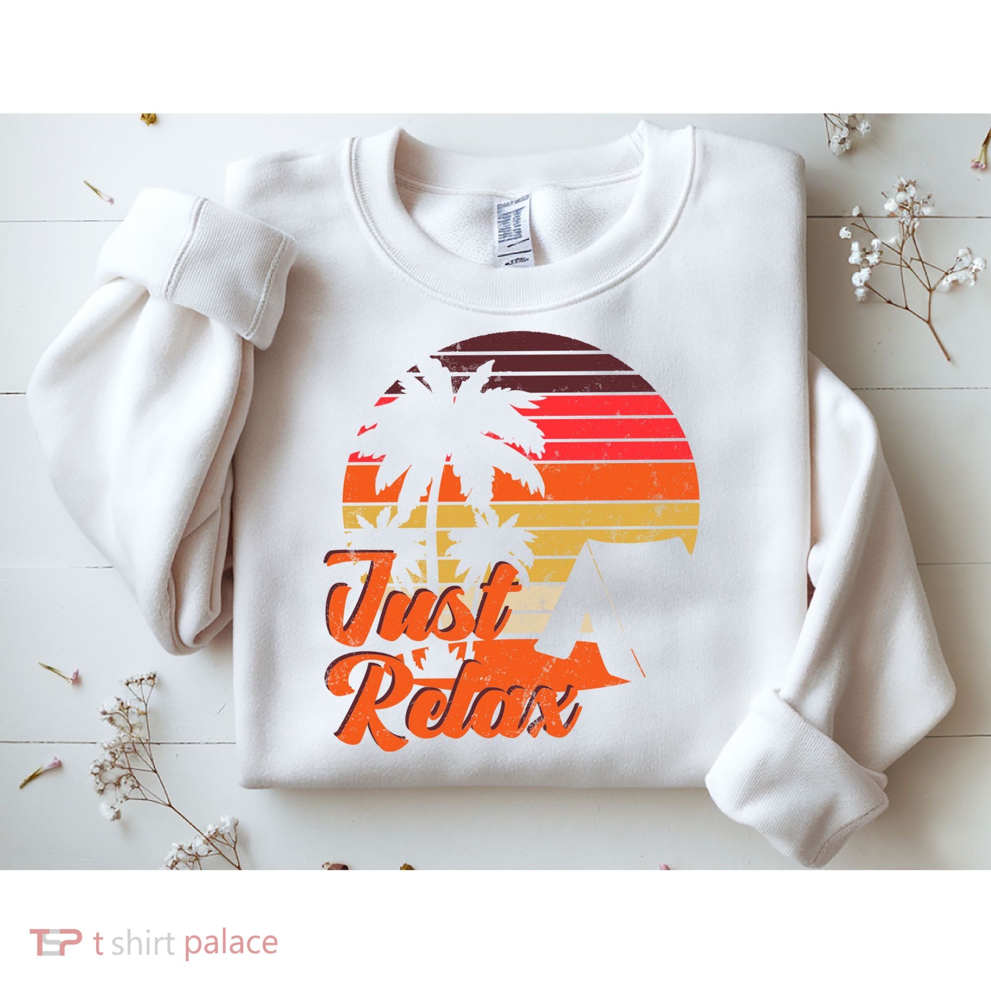 Just Relax Retro Sunset Vacation Sweatshirt