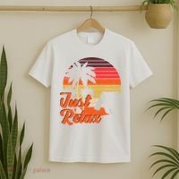 Just Relax Retro Sunset Vacation T-Shirt thumb 2