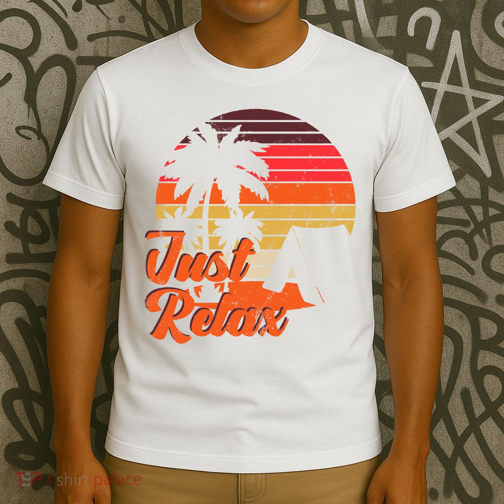 Just Relax Retro Sunset Vacation T-Shirt