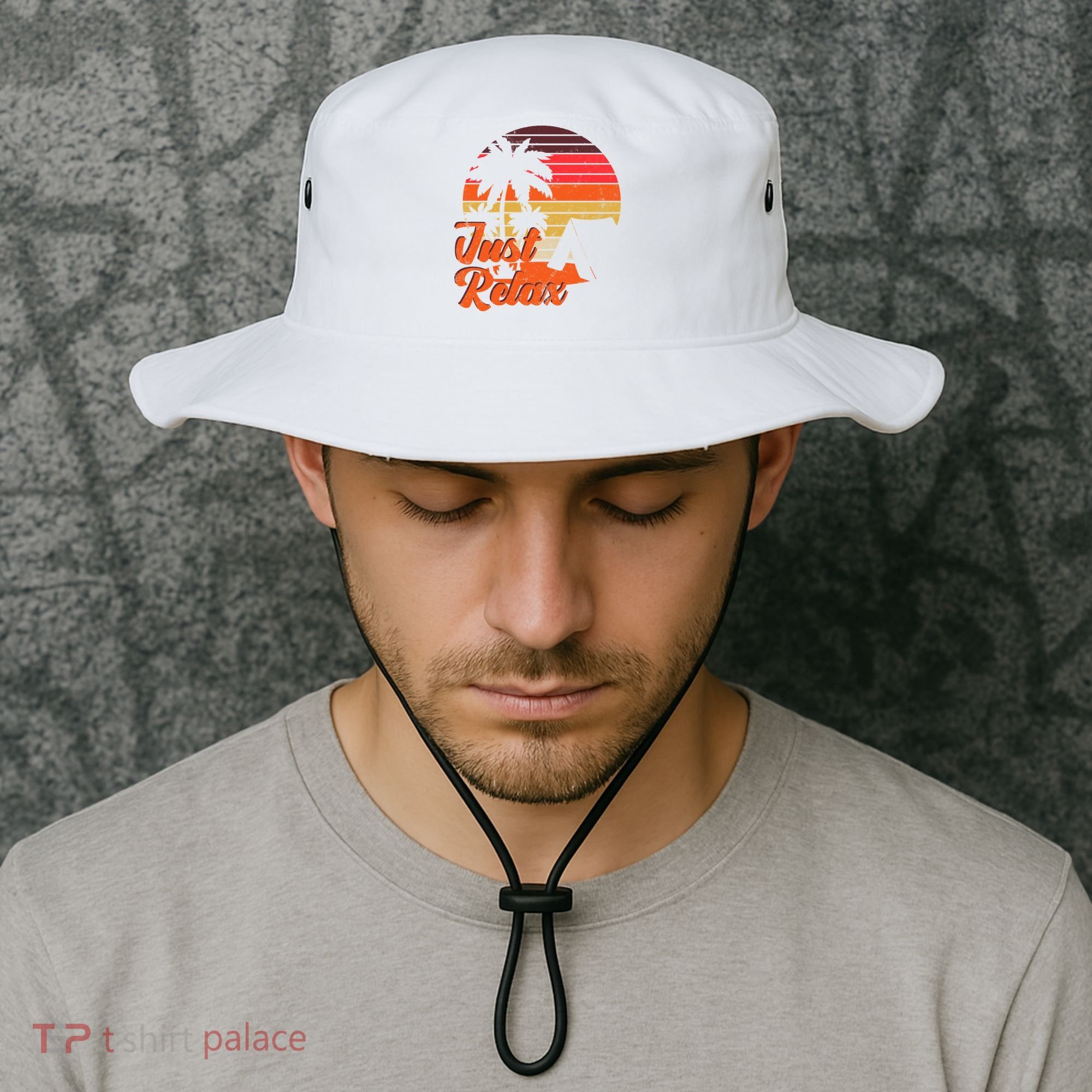 Just Relax Retro Sunset Vacation Bucket Hat