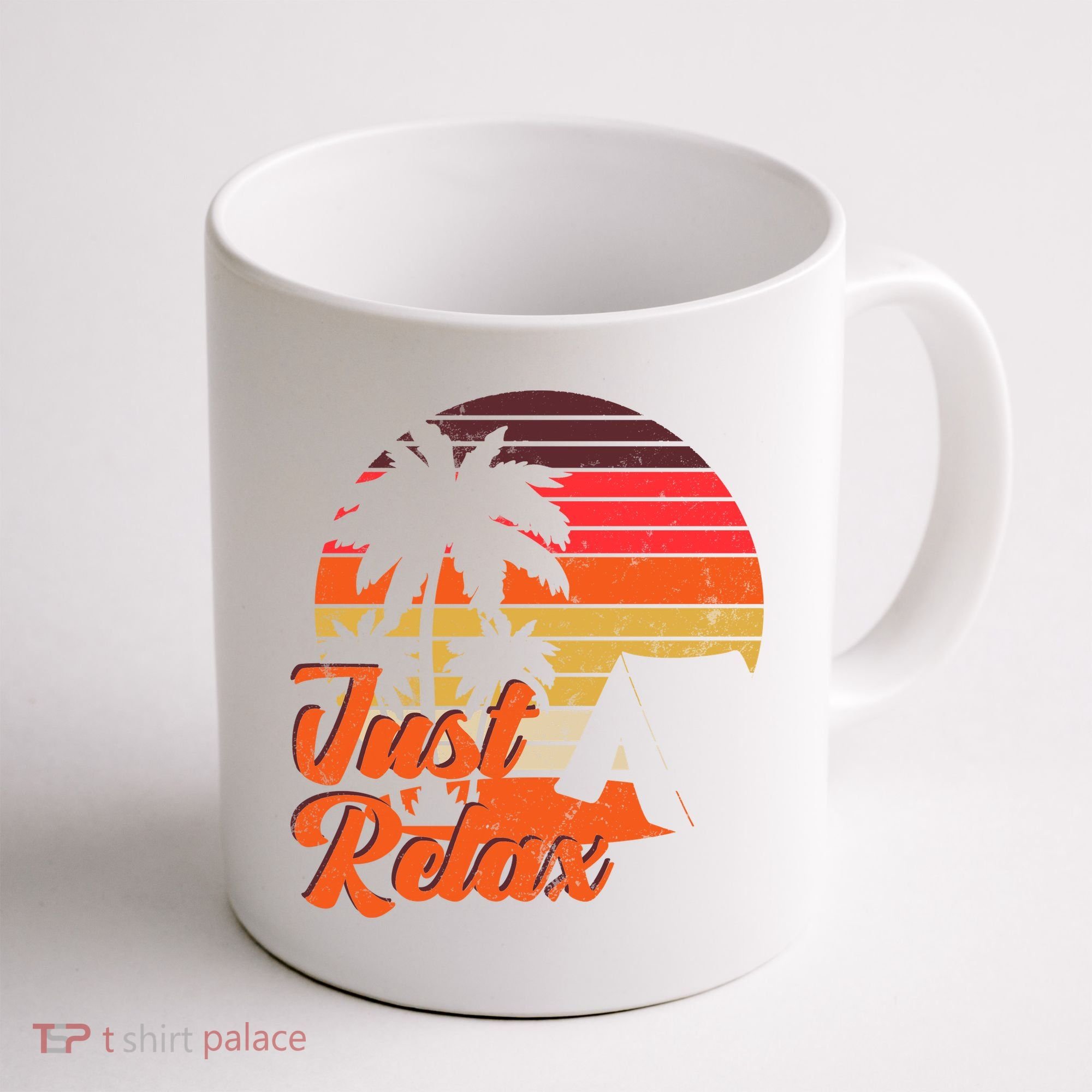 Just Relax Retro Sunset Vacation Coffee Mug