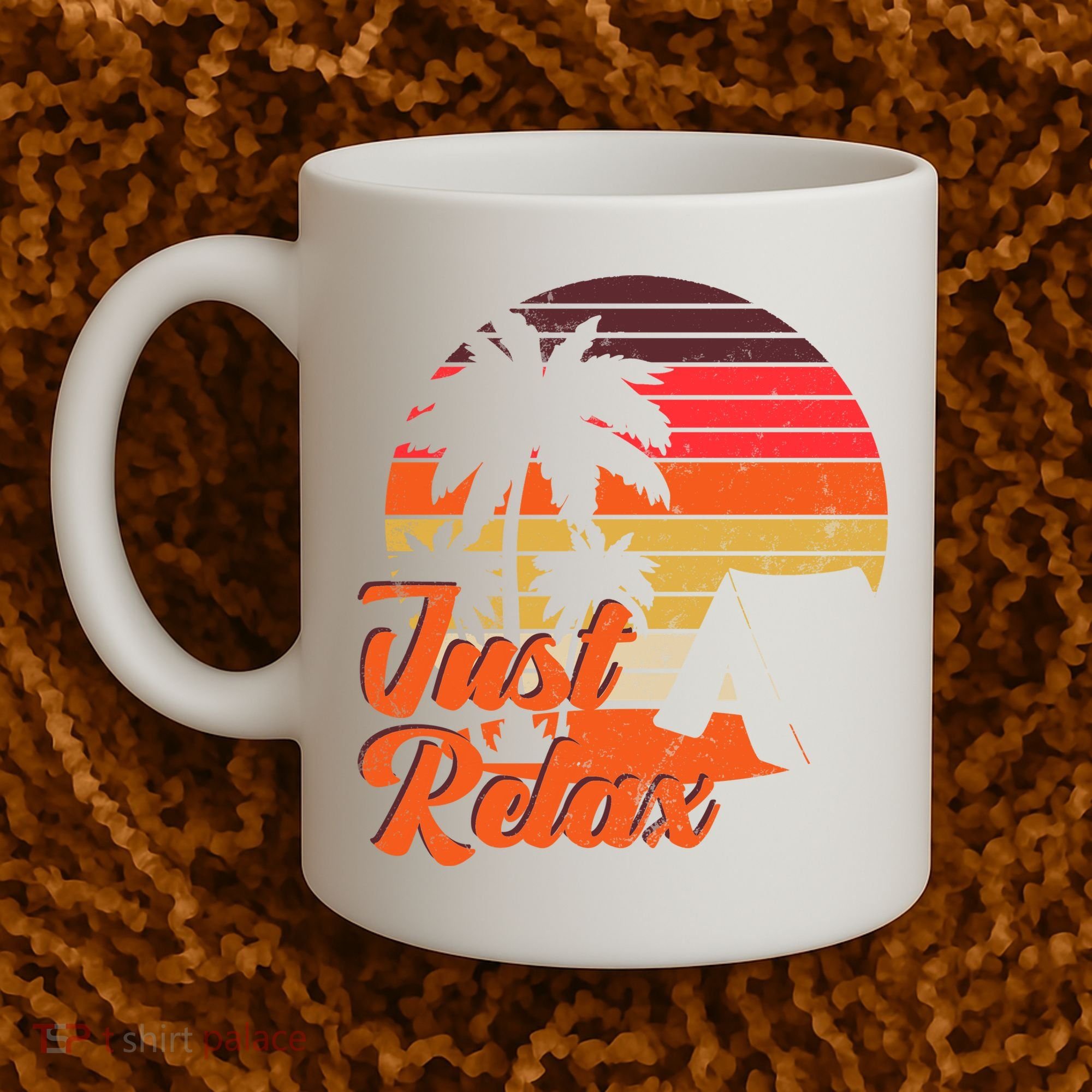 Just Relax Retro Sunset Vacation Coffee Mug