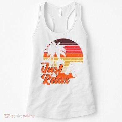 Just Relax Retro Sunset Vacation Women's Tank Top