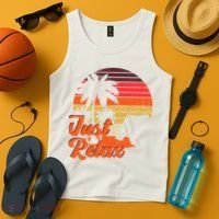 Just Relax Retro Sunset Vacation Tank Top thumb 4