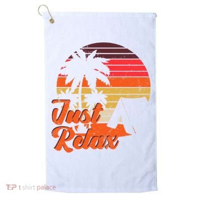 Just Relax Retro Sunset Vacation Golf Towel