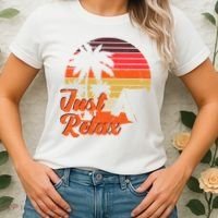 Just Relax Retro Sunset Vacation Women's T-Shirt thumb 2