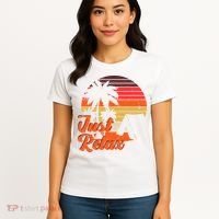 Just Relax Retro Sunset Vacation Women's T-Shirt thumb 4