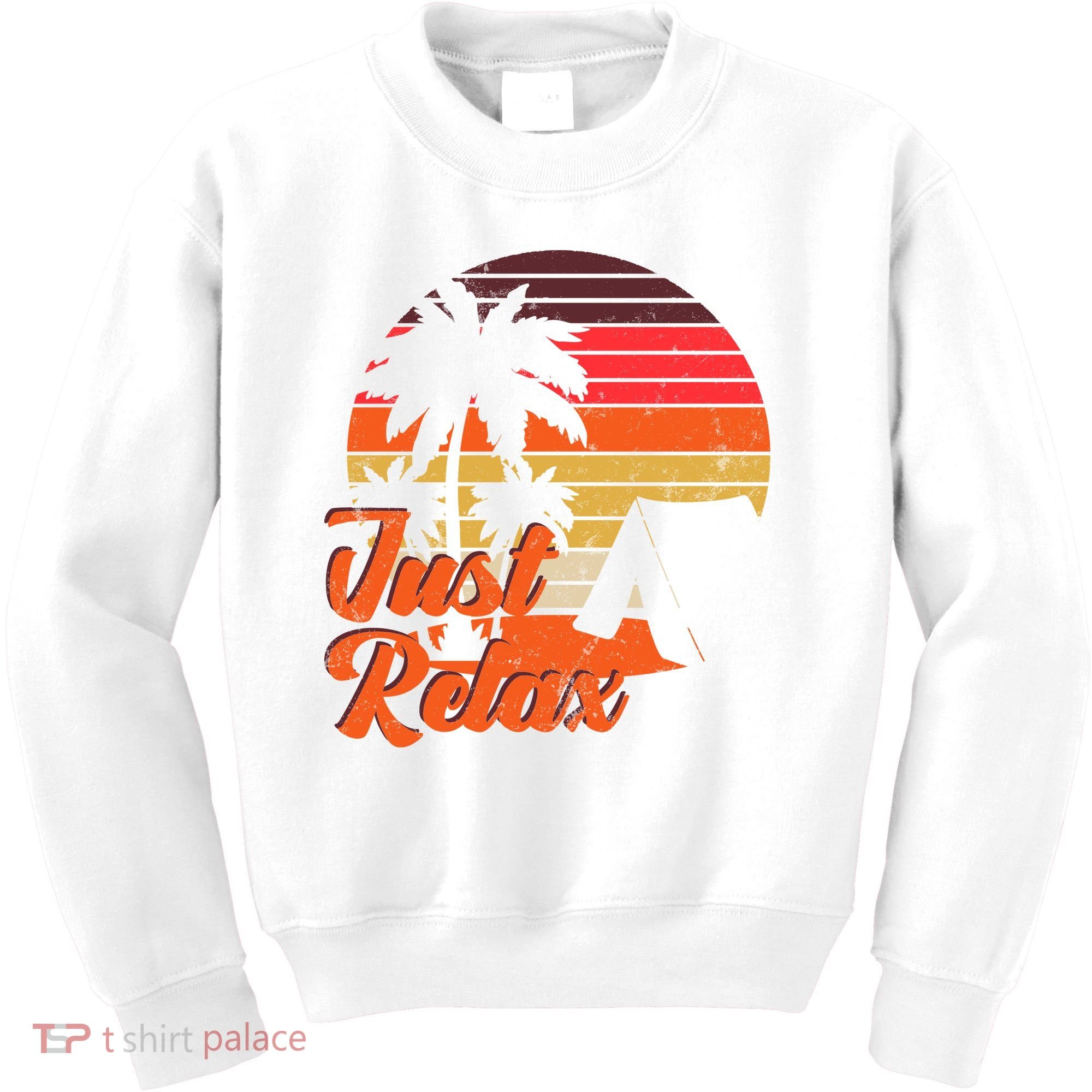 Just Relax Retro Sunset Vacation Kids Sweatshirt