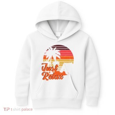 Just Relax Retro Sunset Vacation Kids Hoodie