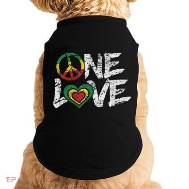 Jamaica Reggae Rasta One Love Gift Tee Doggie Tank