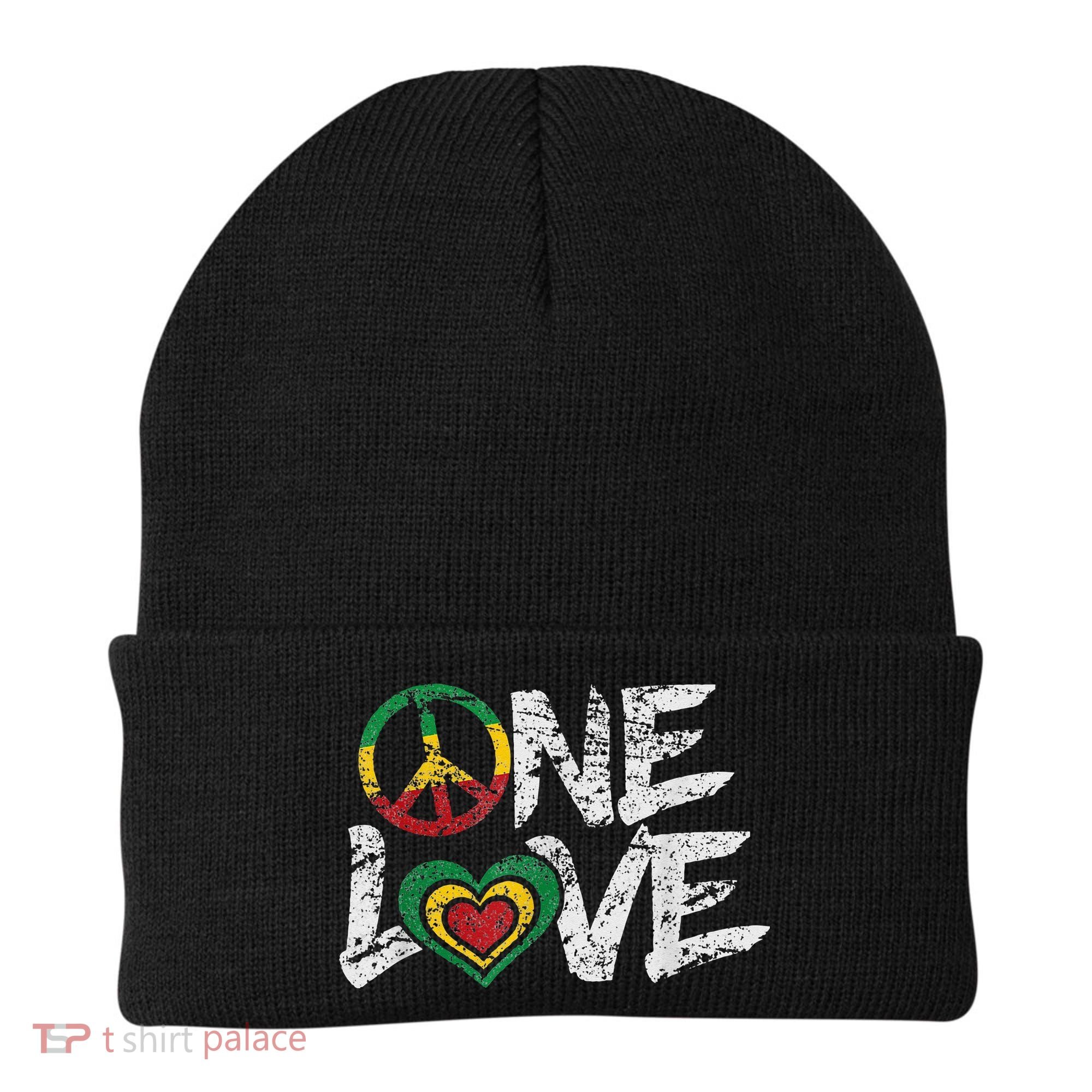 Jamaica Reggae Rasta One Love Gift Tee Beanie