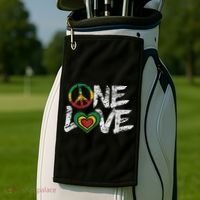 Jamaica Reggae Rasta One Love Gift Tee Golf Towel thumb 2