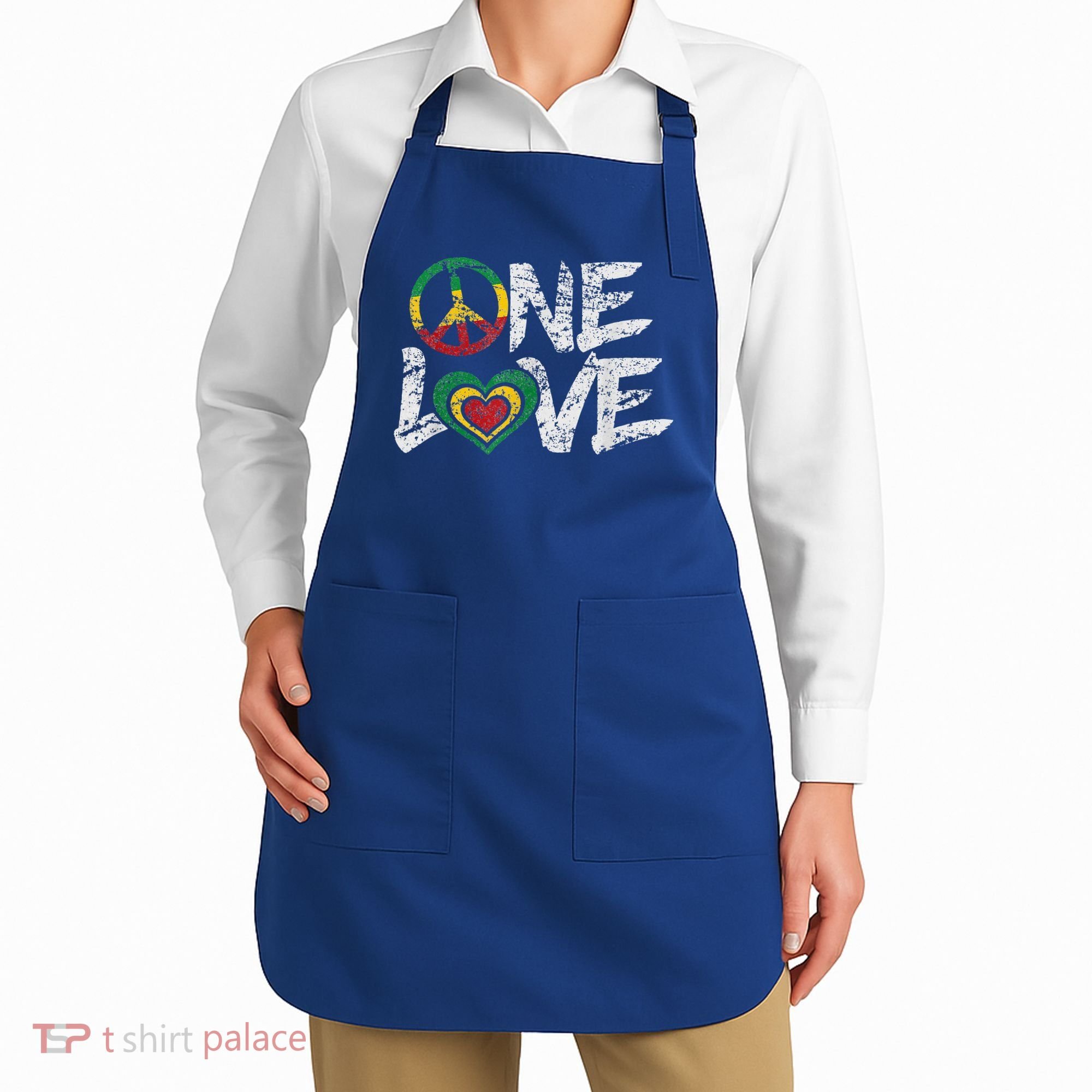 Jamaica Reggae Rasta One Love Gift Tee Apron