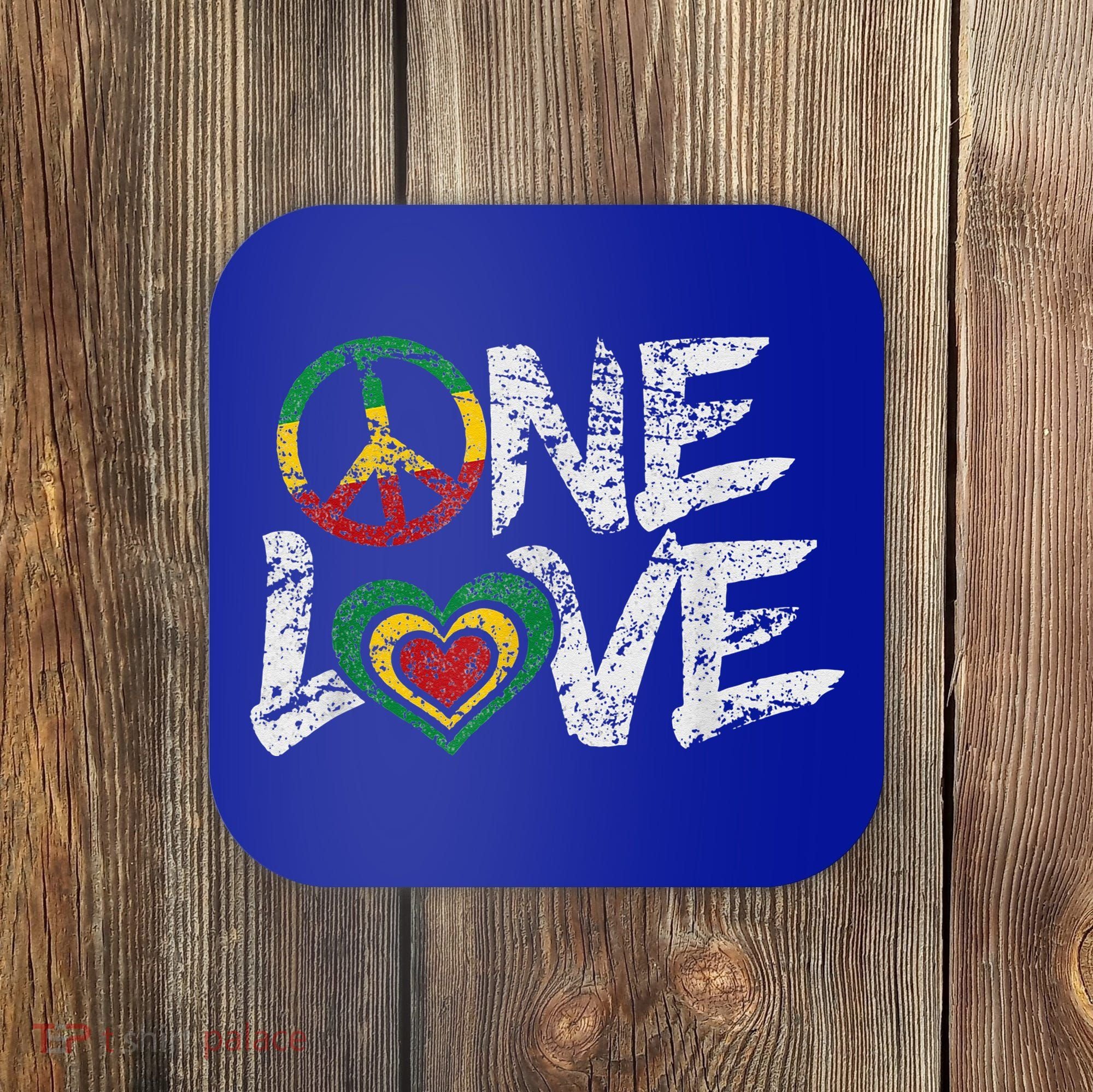 Jamaica Reggae Rasta One Love Gift Tee Coaster