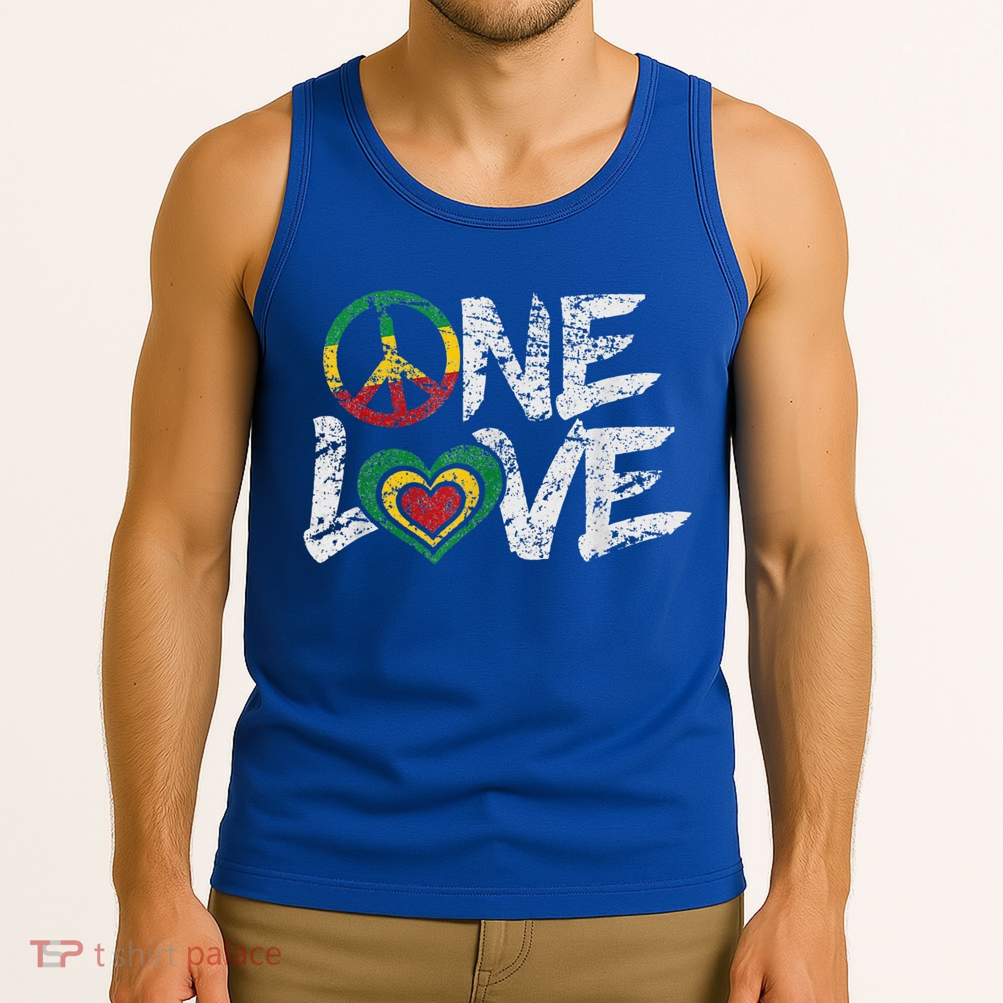 Jamaica Reggae Rasta One Love Gift Tee Tank Top
