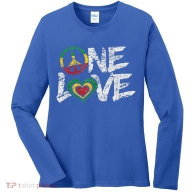 Jamaica Reggae Rasta One Love Gift Tee Women's Long Sleeve Shirt