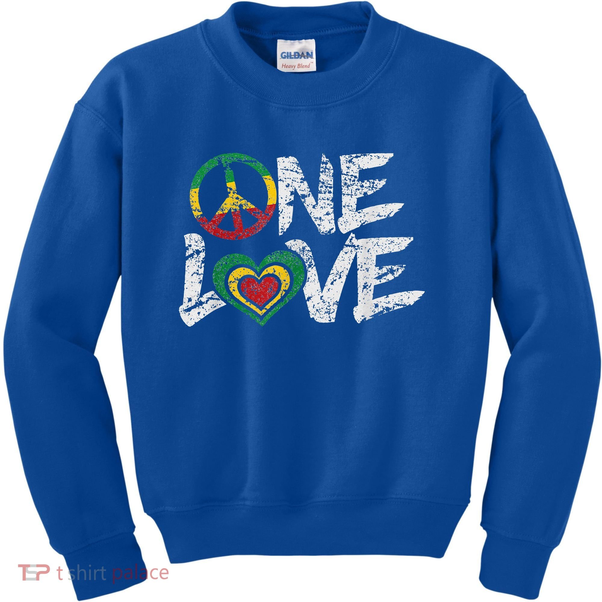 Jamaica Reggae Rasta One Love Gift Tee Kids Sweatshirt