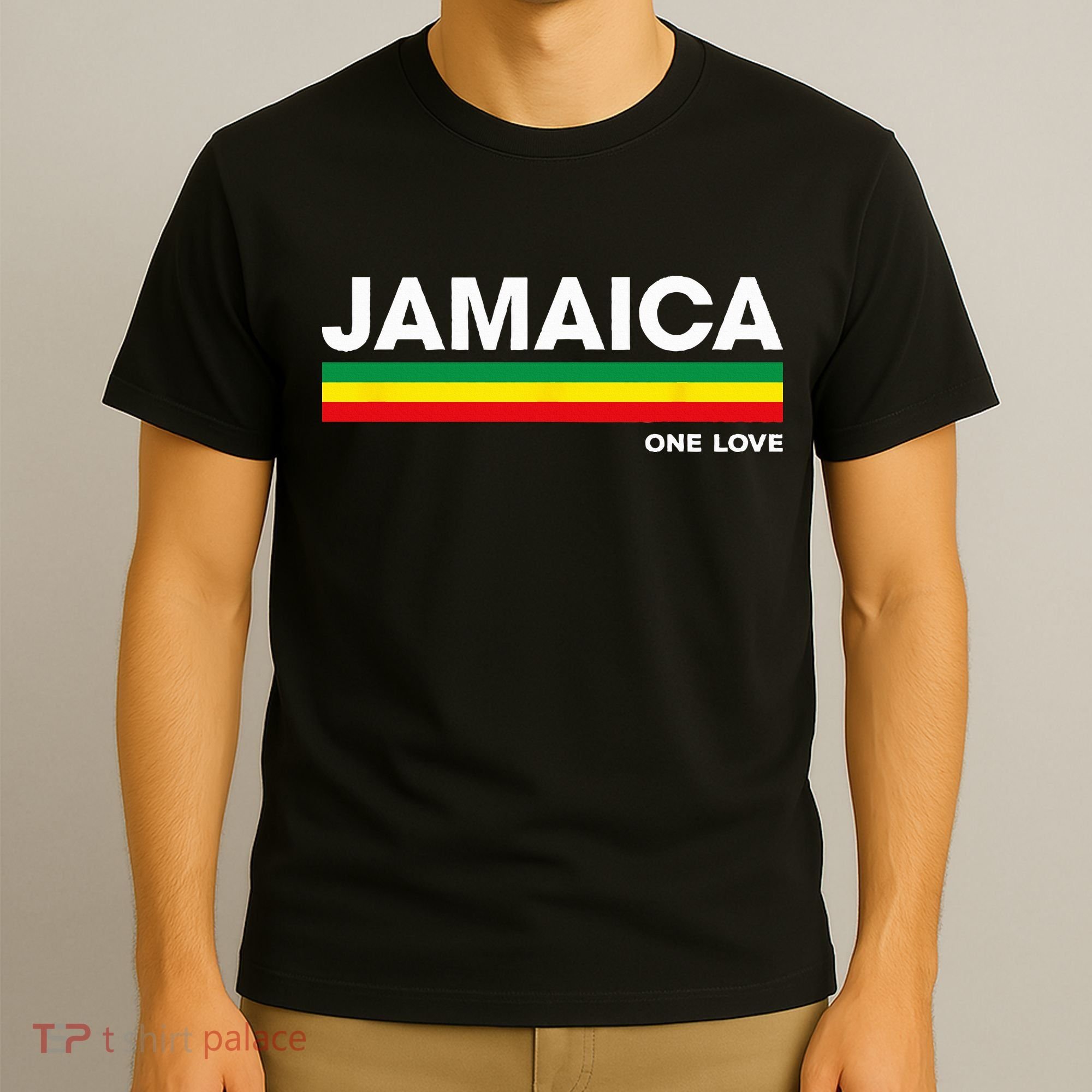 Jamaica Retro Reggae Color Bars Jamaican Vacation Souvenir T-Shirt