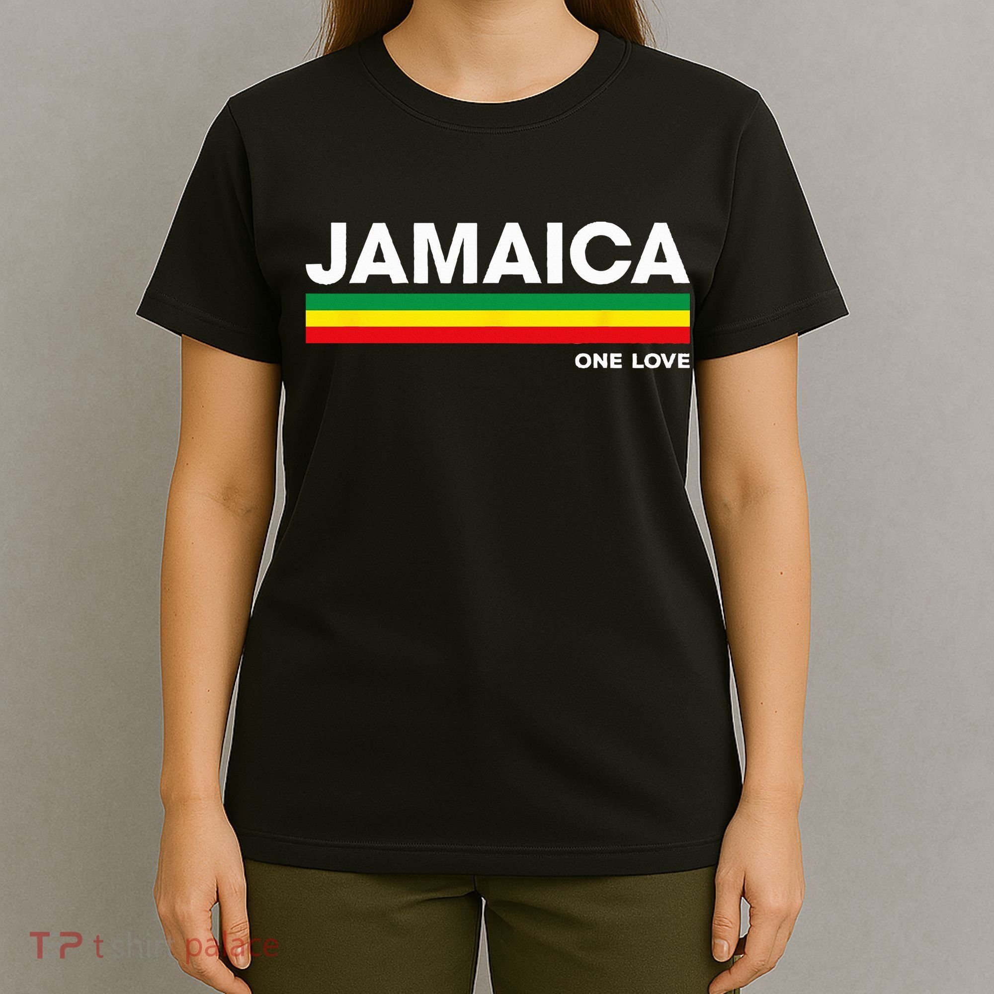 Jamaica Retro Reggae Color Bars Jamaican Vacation Souvenir T-Shirt