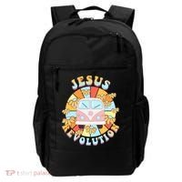 Jesus Revolution Retro Floral Hippie Backpack thumb 0