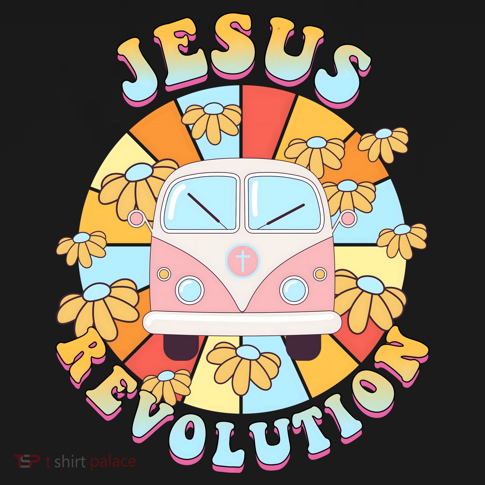 Jesus Revolution Retro Floral Hippie Women's Hoodie