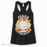 Jesus Revolution Retro Floral Hippie Women's Tank Top thumb 0