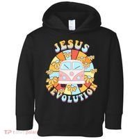 Jesus Revolution Retro Floral Hippie Toddler Hoodie thumb 0