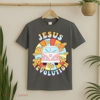 Jesus Revolution Retro Floral Hippie T-Shirt thumb 2