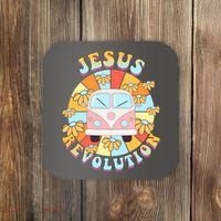 Jesus Revolution Retro Floral Hippie Coaster thumb 0