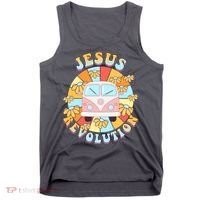 Jesus Revolution Retro Floral Hippie Tank Top thumb 0