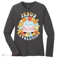 Jesus Revolution Retro Floral Hippie Women's Long Sleeve Shirt thumb 0